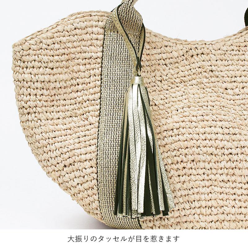 【れん】VIOLAd'OROヴィオラドーロ タッセル　かごバッグ VIOLAd'ORO（ヴィオラドーロ） かごバッグ お洒落 ラフィア バスケット