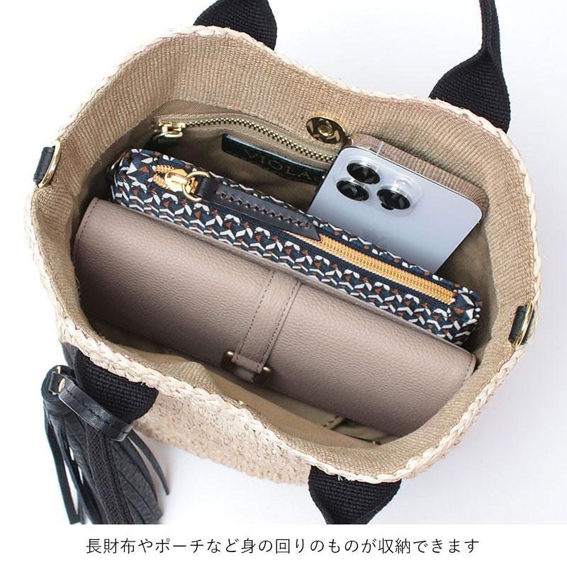 VIOLAd'ORO ヴィオラドーロ かごバッグ ミニバスケット 2WAY VIOLAd'ORO ヴィオラドーロ かごバッグ ミニバスケット 2WAY