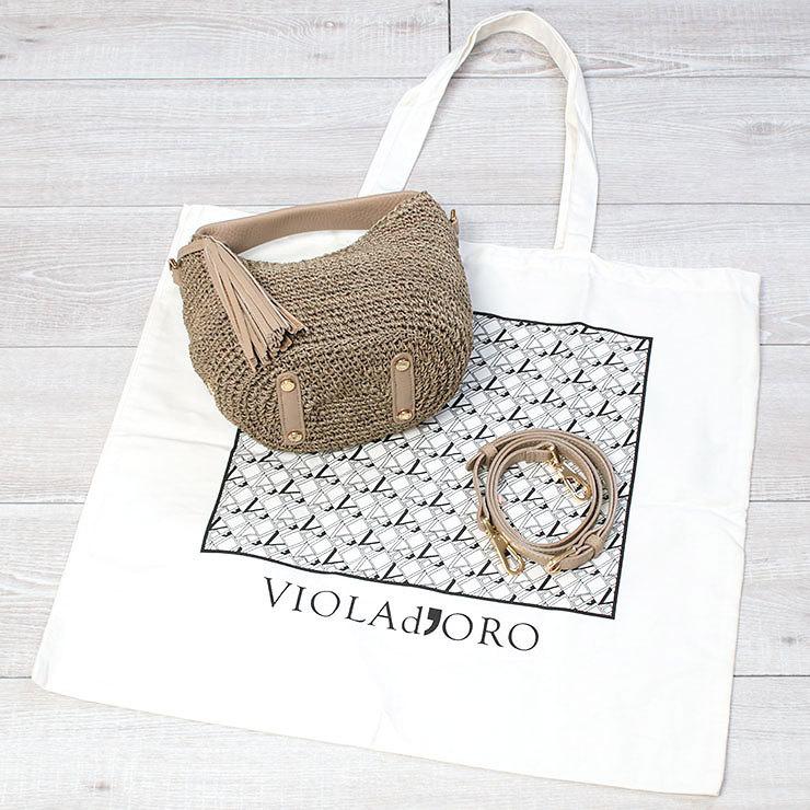 VIOLAd'ORO ヴィオラドーロ かごバッグ 2WAY ショルダー SANDRO VIOLAd'ORO ヴィオラドーロ かごバッグ 2WAY ショルダー SANDRO
