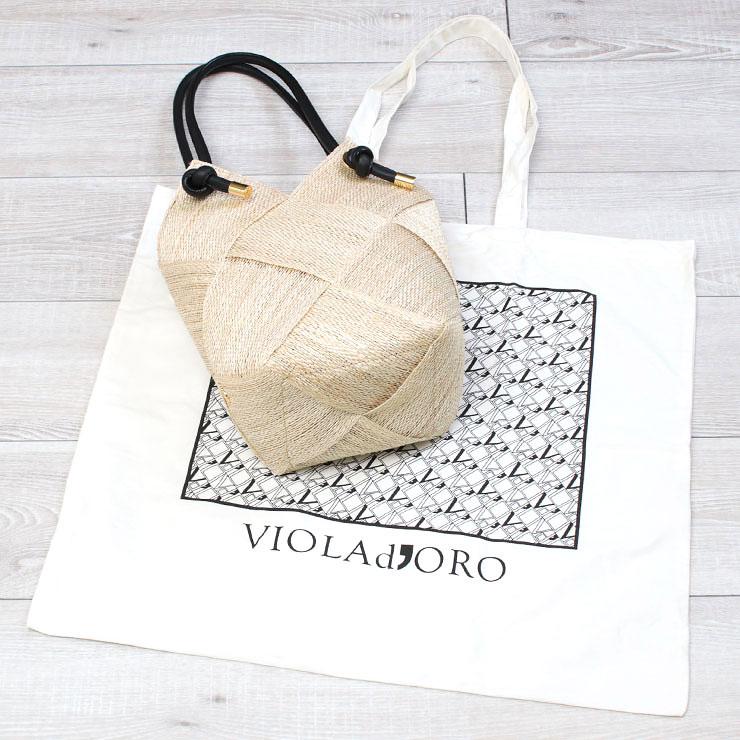 VIOLAd'ORO（ヴィオラドーロ） かごバッグ アバカメッシュ MIRO V8486