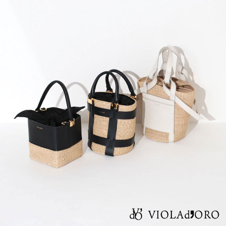ヴィオラドーロ かごバッグ MIRO アバカ V8596 ナチュラル×ブラック VIOLAd'ORO 正規品_13