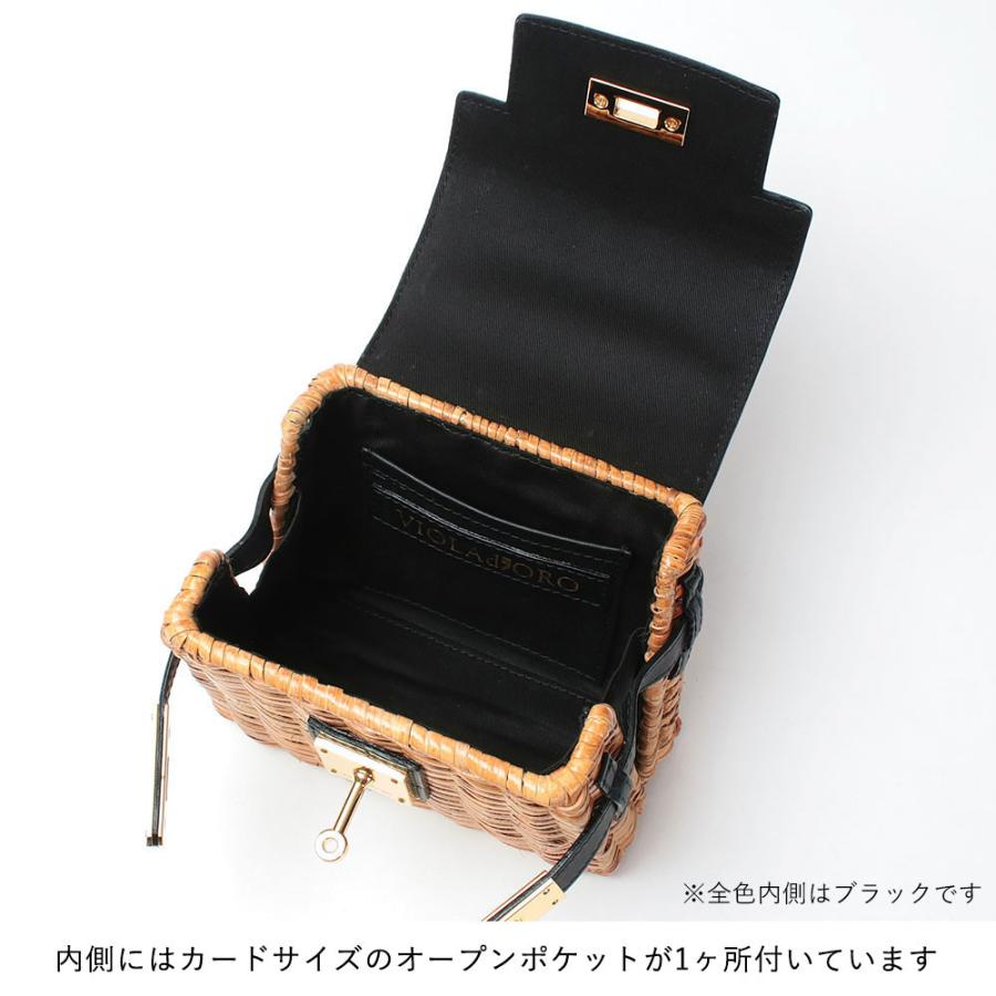 VIOLAd'ORO ヴィオラドーロ ラタンバッグ ターンロック付き2WAY VIOLAd'ORO ヴィオラドーロ ラタンバッグ ターンロック付き2WAY