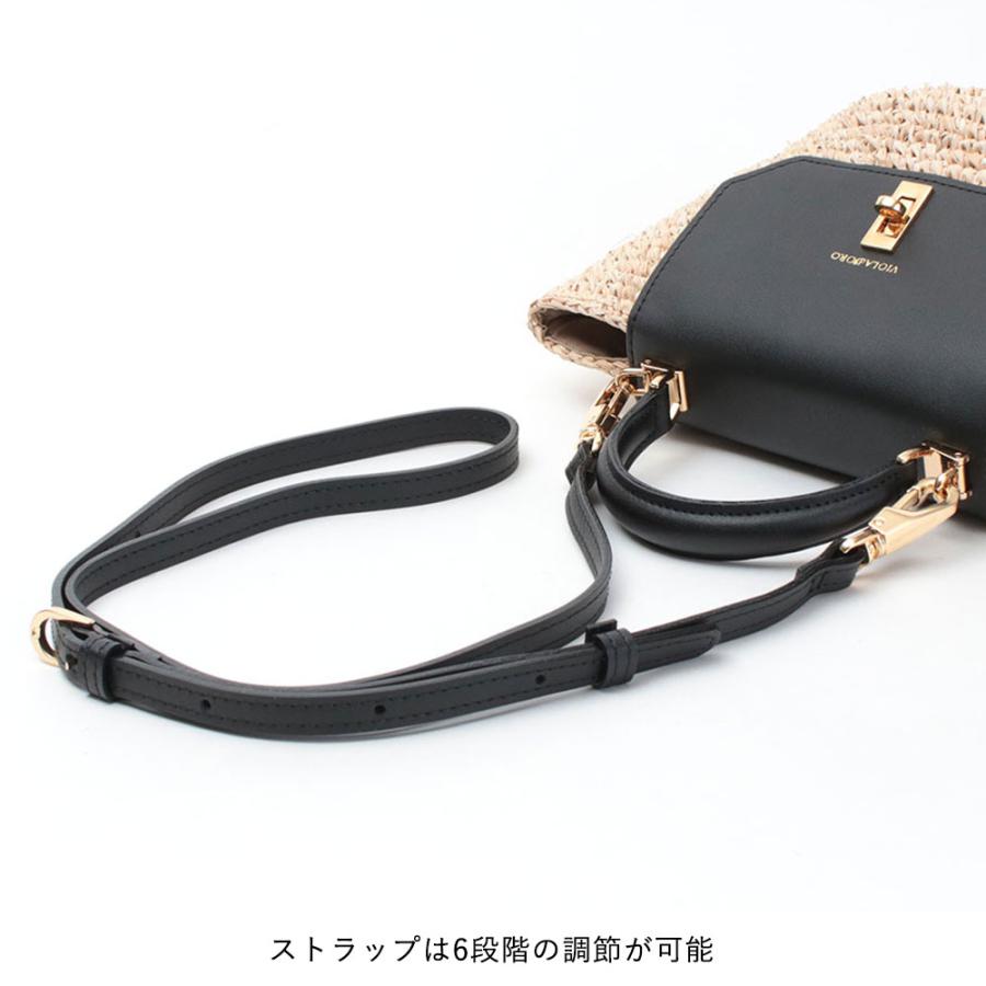 VIOLAd'ORO ヴィオラドーロ かごバッグ 2WAYショルダー ラフィア VIOLAd'ORO ヴィオラドーロ かごバッグ 2WAYショルダー ラフィア