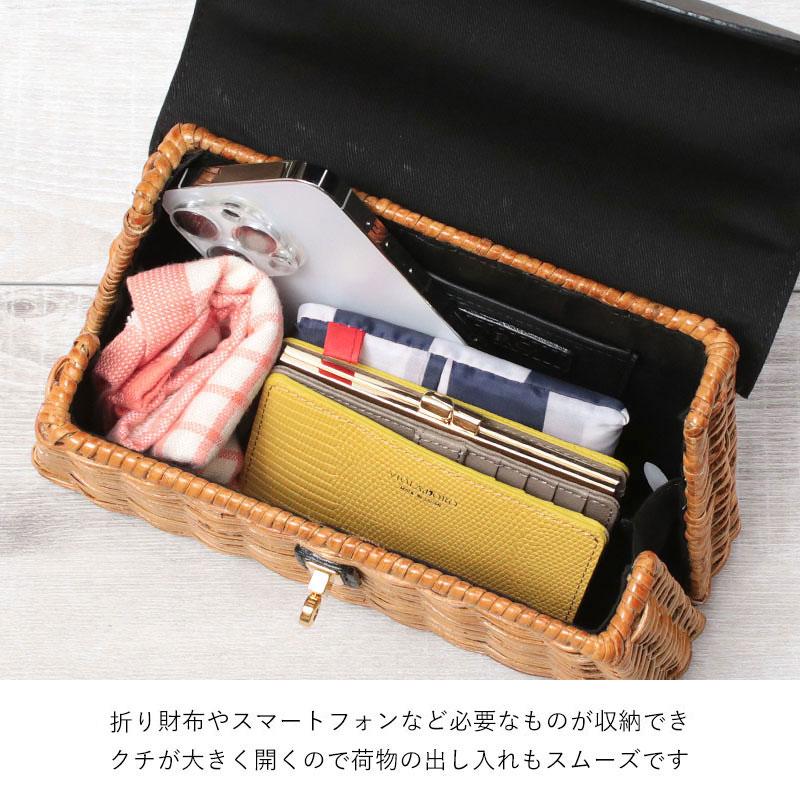 VIOLAd'ORO（ヴィオラドーロ） ショルダーバッグ かごバッグ ラタン