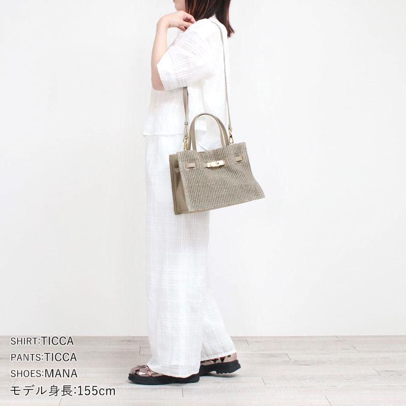 VIOLAd'ORO ヴィオラドーロ SANDRO ラフィアシート 2WAYトートM VIOLAd'ORO ヴィオラドーロ SANDRO ラフィアシート 2WAYトートM
