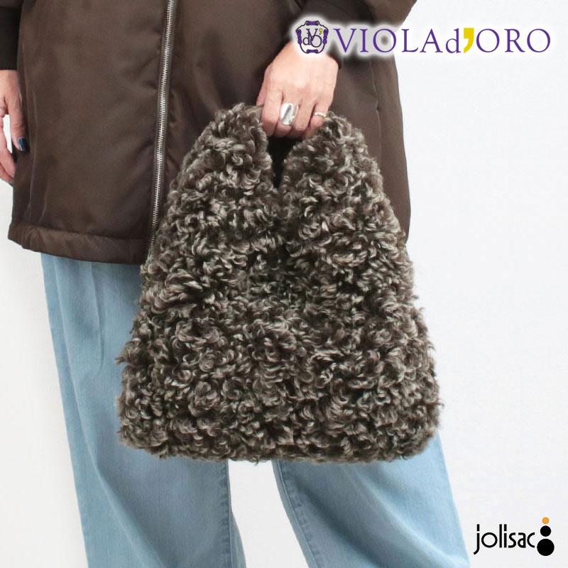 VIOLAd'ORO ファーバッグ トート ヴィオラドーロ エコファー