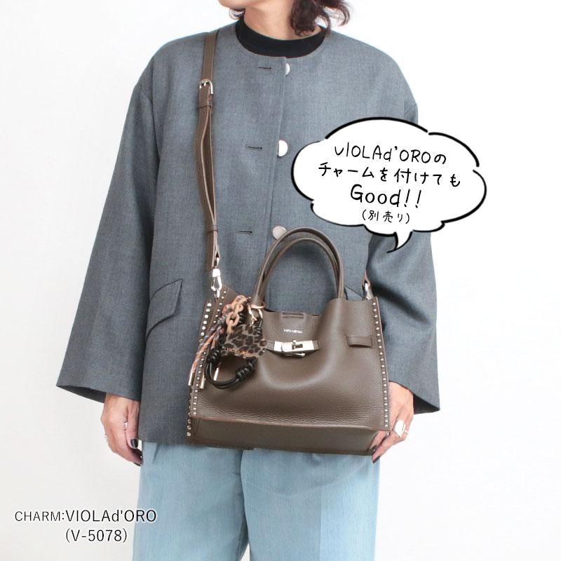 VIOLAd'ORO（ヴィオラドーロ） トートバッグ MIRO STUDS スタッズ 2WAY