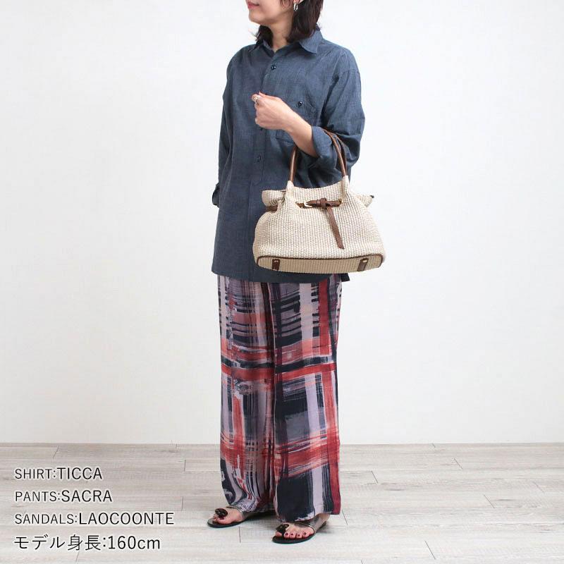 VIOLAd'ORO（ヴィオラドーロ） かごバッグ 2WAY ラフィアシート SANDRO