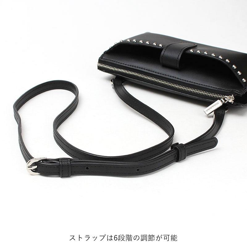 VIOLAd'ORO（ヴィオラドーロ） スマホポシェット スタッズ付き 横型