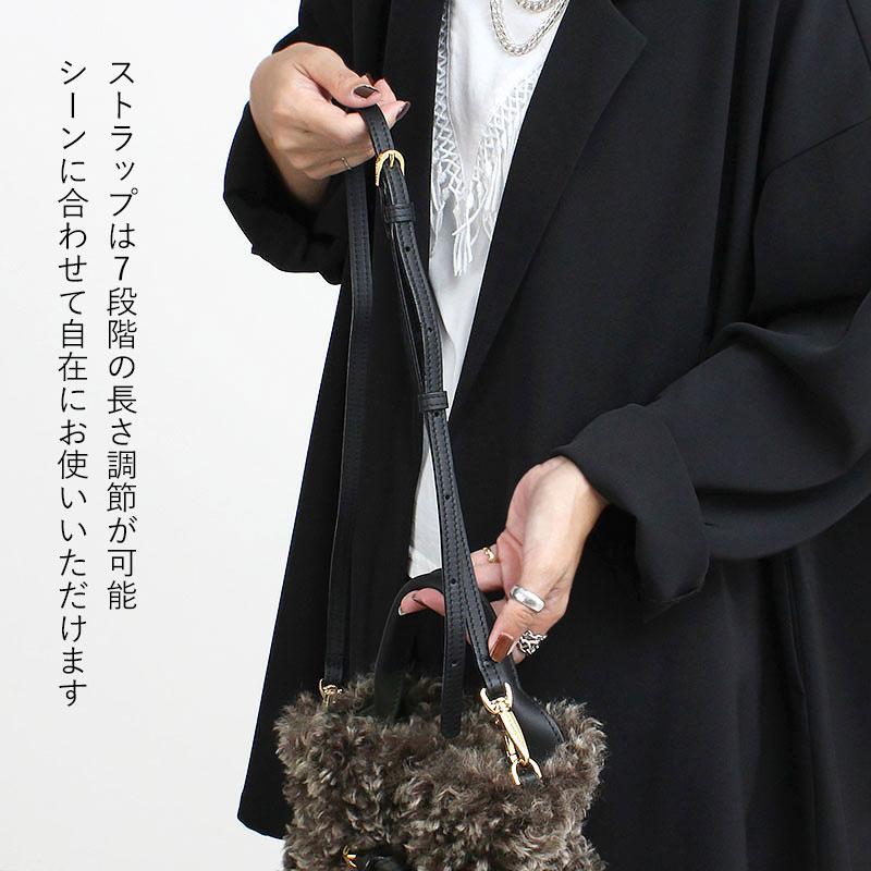VIOLAd'ORO（ヴィオラドーロ） ファーバッグ チキャンラム エコファー