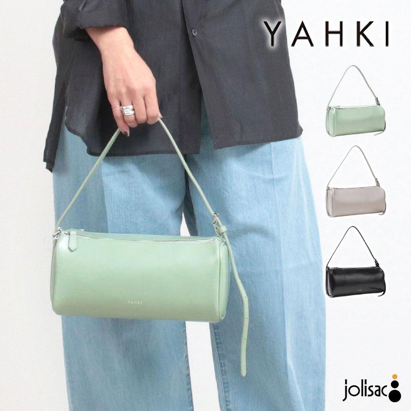 【新品】【未開封】スタッズ ショルダーバック カーキ YAHKI 斜め掛け可 YAHKI（ヤーキ） ショルダーバッグ 横型 YH-788 新作 正規品 床革 軽い