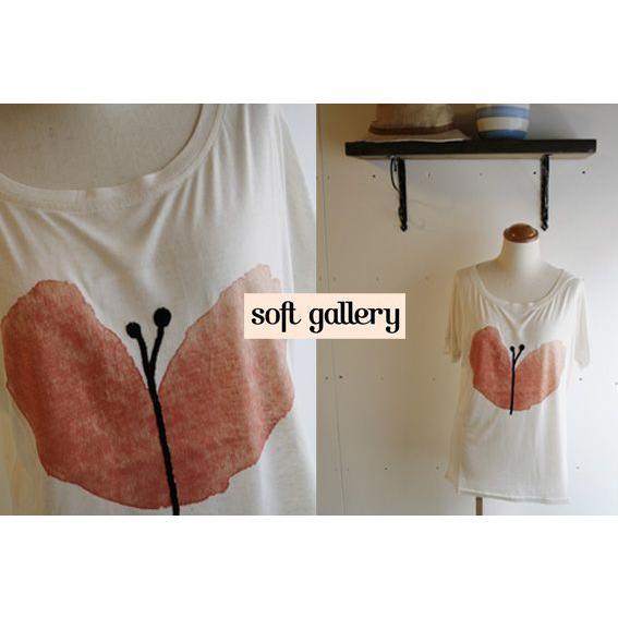 【送料無料】soft gallery ソフトギャラリー 半袖Tシャツ レディース Rakel fly Heart  ハート型 蝶々 バタフライ