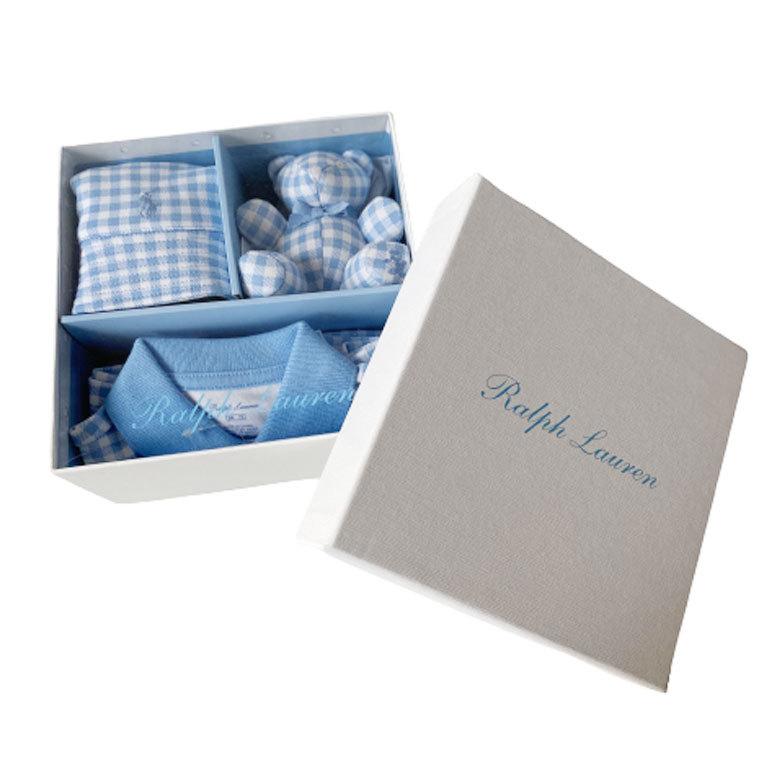 Web限定 ラルフローレン ベビー ギフトボックス 男の子 半袖 ポロシャツロンパース テディベア 帽子 3点セット チェック柄 安いそれに目立つ Zoetalentsolutions Com