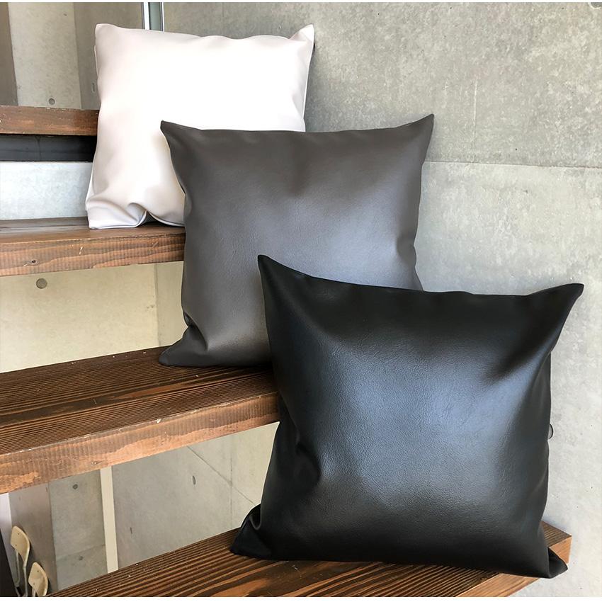 日本製 PVCレザー クッションカバー プライムバロン 45×45cm 秋 冬