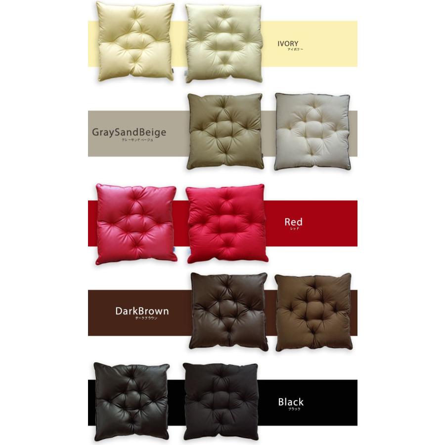 シートクッション 椅子用 クッション 座布団 紐無し 車 カラーレザー 受注生産 日本製 fabrizm 帝人クリスター いす用 爆買 | fabrizm | 06