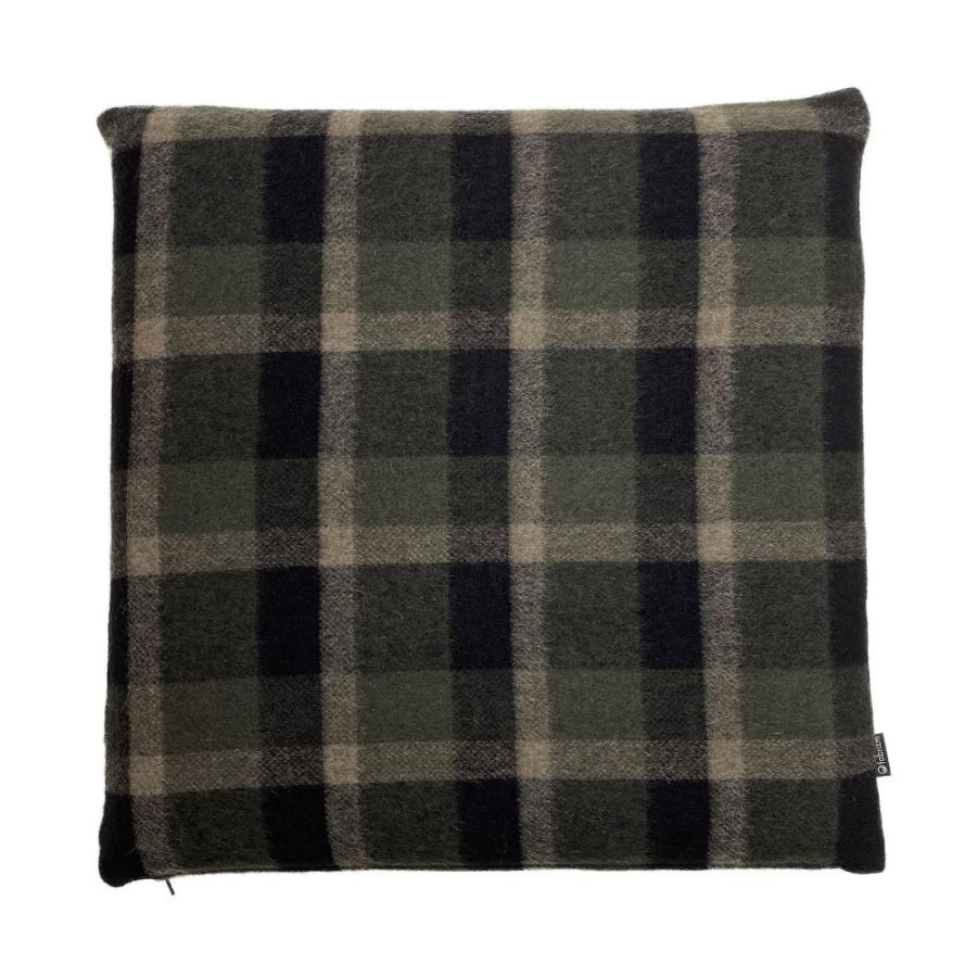 クッションカバー 中身付き 45×45 北欧 座布団カバー 45角 ウールブロックチェック＆ウレタン中身 日本製 fabrizm 冬 椅子用 シートクッション | fabrizm | 07