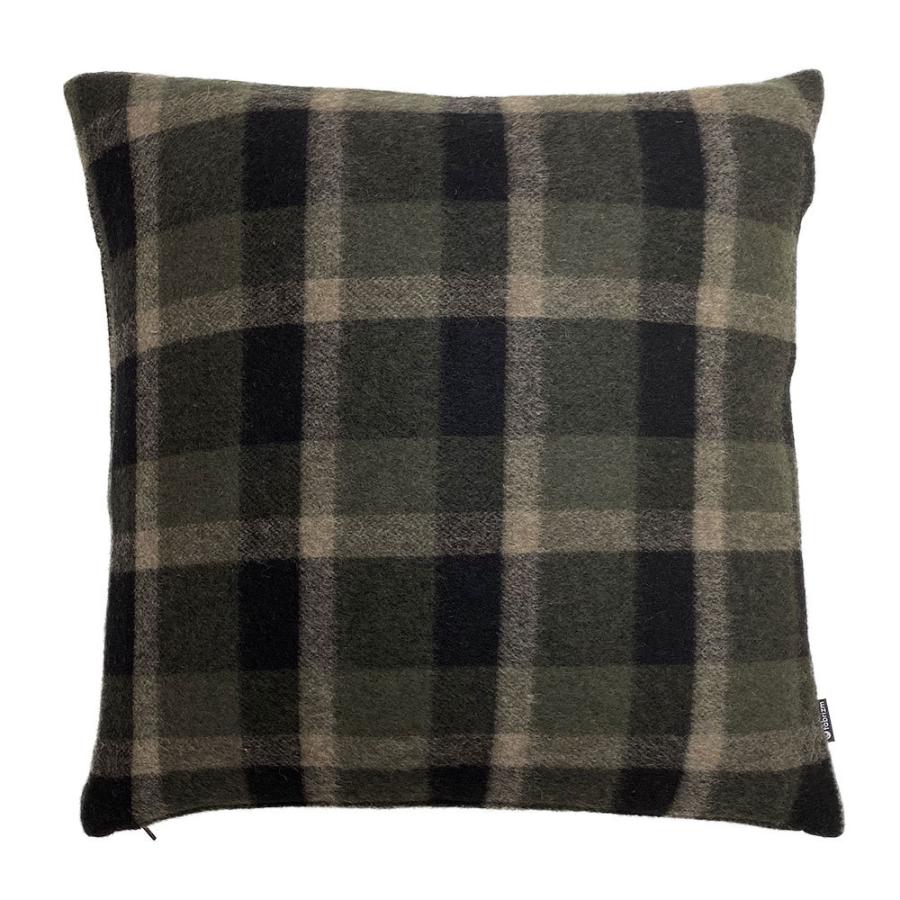 クッションカバー 中身付き 45×45 北欧 45角 ウールブロックチェック＆ポリエステルわたヌードクッション 日本製 fabrizm 冬 背当てカバー | fabrizm | 07