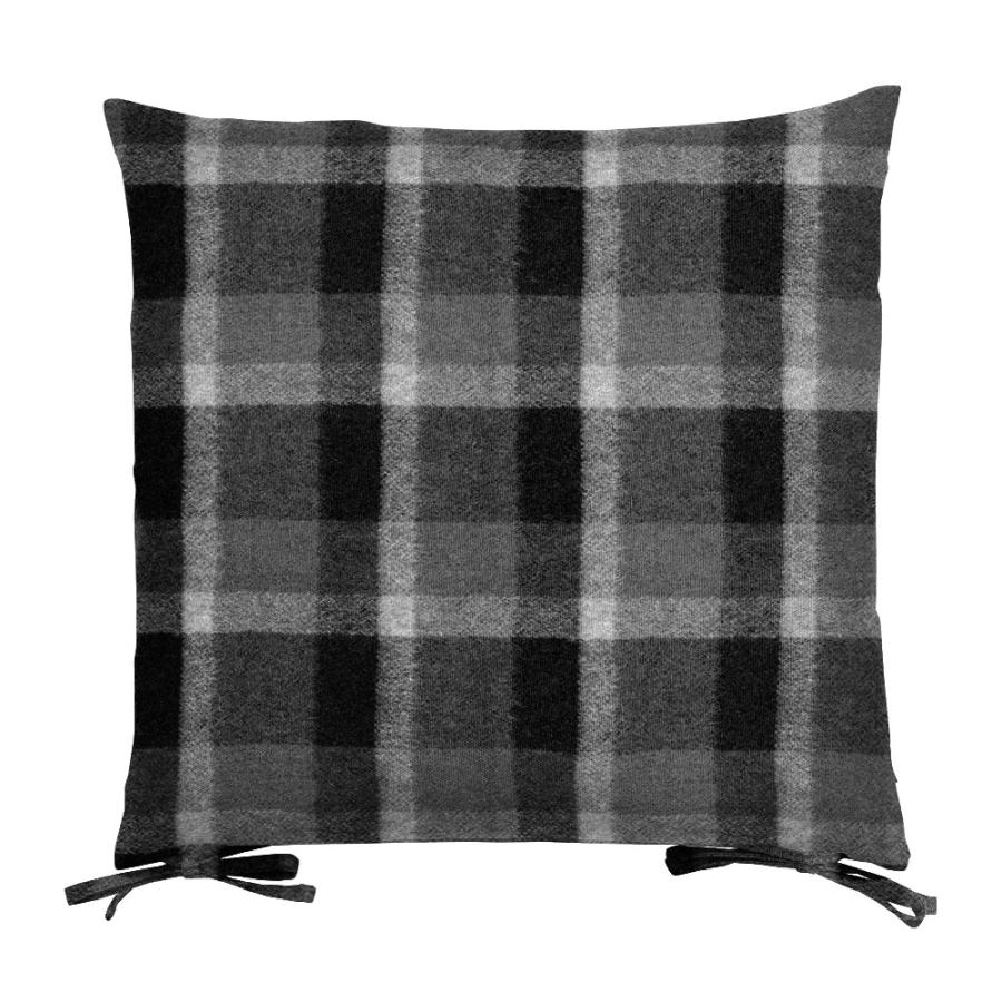 シートクッションカバー 椅子用 クッションカバー 座布団カバー ひも付き 45×45cm ウールブロックチェック 日本製 fabrizm いす用 ダイニングチェア用 爆買 | fabrizm | 04