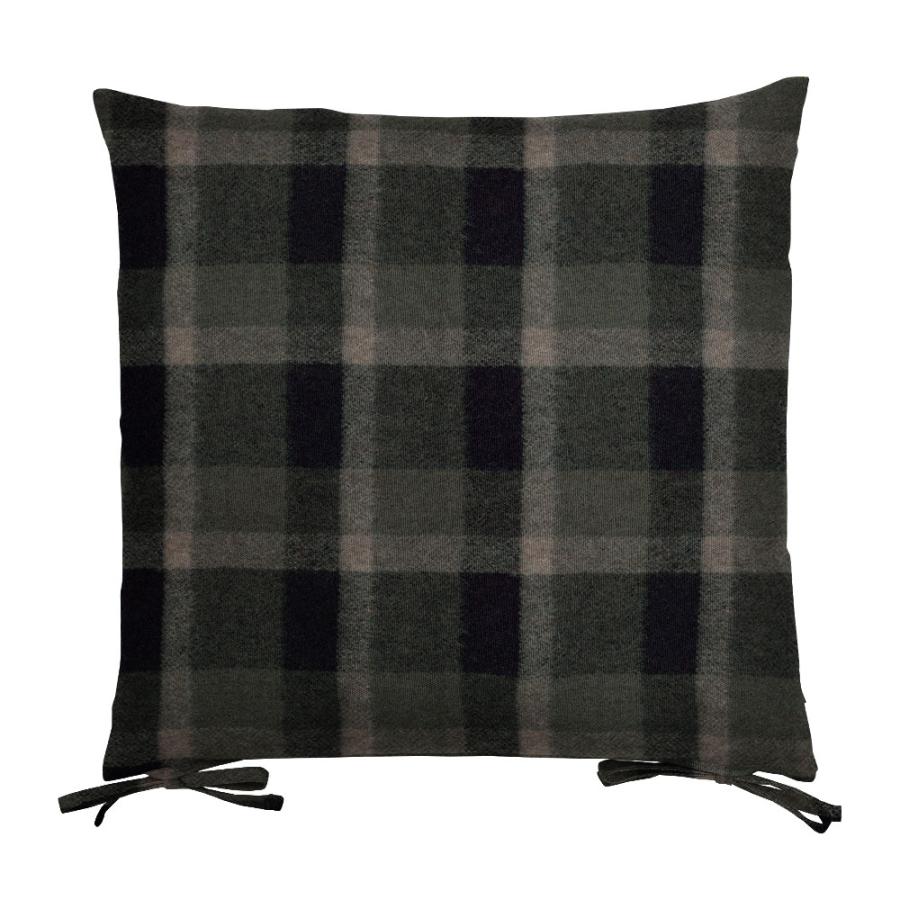 シートクッションカバー 椅子用 クッションカバー 座布団カバー ひも付き 45×45cm ウールブロックチェック 日本製 fabrizm いす用 ダイニングチェア用 爆買 | fabrizm | 05