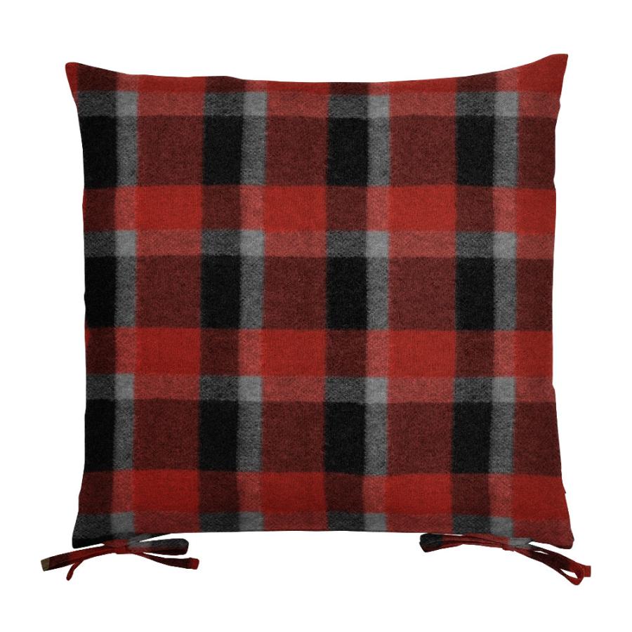 シートクッションカバー 椅子用 クッションカバー 座布団カバー ひも付き 45×45cm ウールブロックチェック 日本製 fabrizm いす用 ダイニングチェア用 爆買 | fabrizm | 06