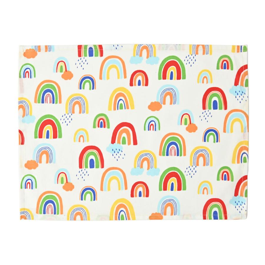 ランチョンマット おしゃれ 北欧 布 42×32cm レインボー 日本製 fabrizm ティーマット 子供用 吸水 かわいい 虹 | fabrizm | 11