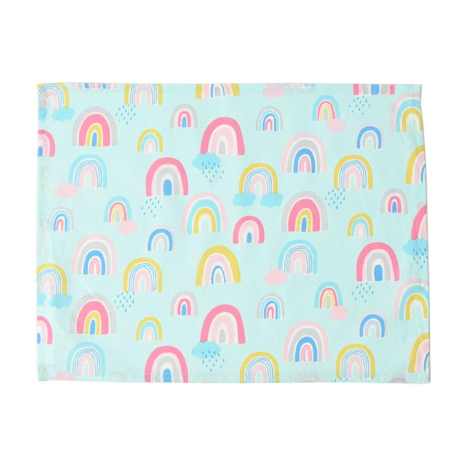 ランチョンマット おしゃれ 北欧 布 42×32cm レインボー 日本製 fabrizm ティーマット 子供用 吸水 かわいい 虹 | fabrizm | 12