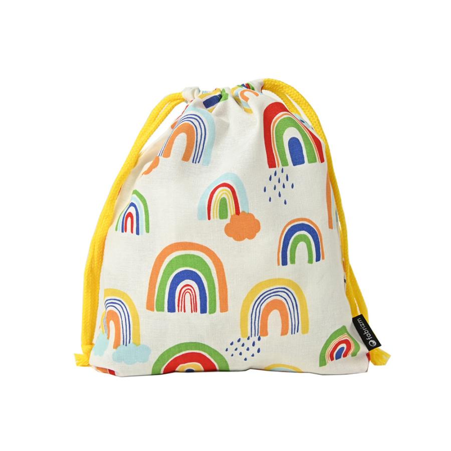 巾着袋 きんちゃく 小 Sサイズ 20×24cm 小学校 小学生 保育園 幼稚園 入園 入学 レインボー 日本製 fabrizm 給食袋 コップ入れ 男の子 女の子 キッズ 子供 爆買 | fabrizm | 14