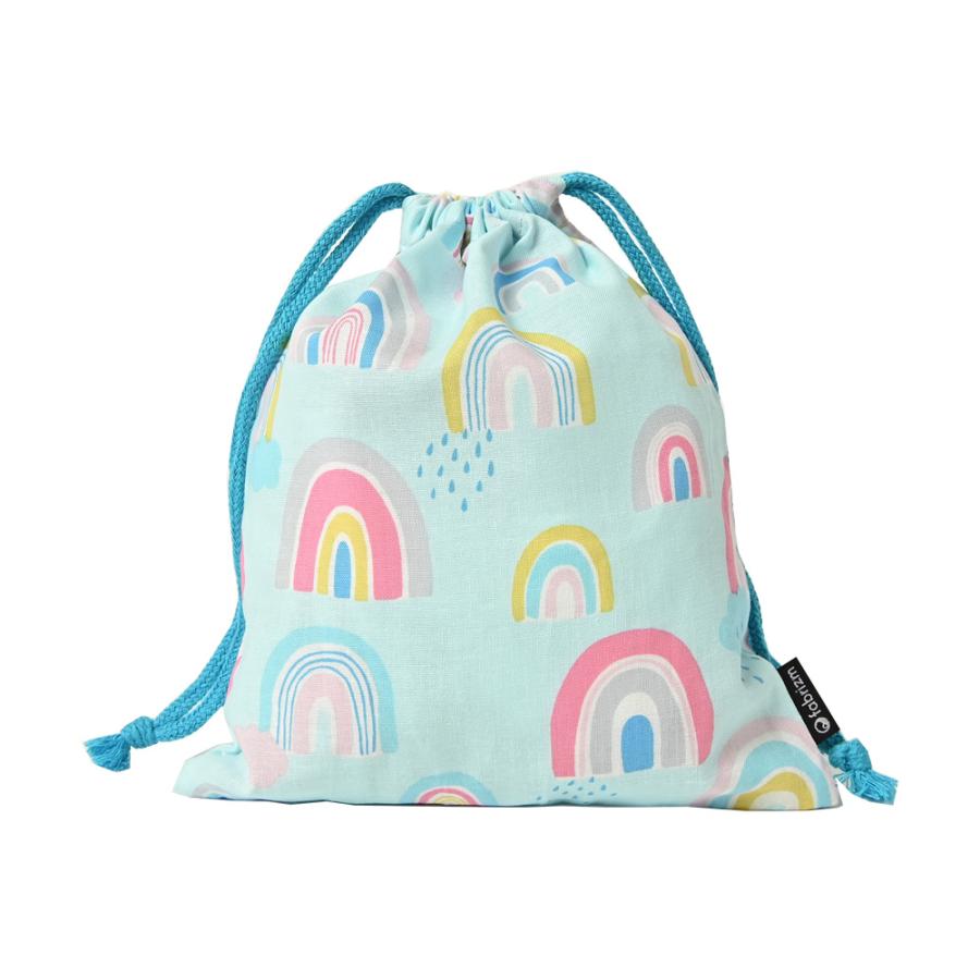 巾着袋 きんちゃく 小 Sサイズ 20×24cm 小学校 小学生 保育園 幼稚園 入園 入学 レインボー 日本製 fabrizm 給食袋 コップ入れ 男の子 女の子 キッズ 子供 爆買 | fabrizm | 15