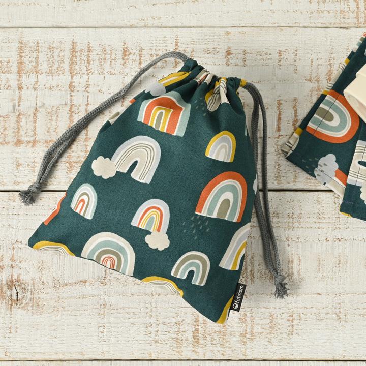 巾着袋 きんちゃく 小 Sサイズ 20×24cm 小学校 小学生 保育園 幼稚園 入園 入学 レインボー 日本製 fabrizm 給食袋 コップ入れ 男の子 女の子 キッズ 子供 爆買 | fabrizm | 07
