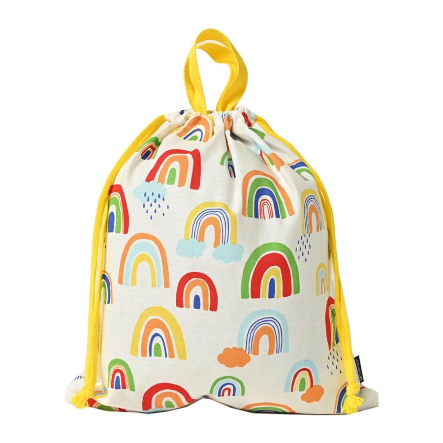巾着袋 きんちゃく 大 Mサイズ 30×34 小学校 小学生 保育園 幼稚園 入園 入学 レインボー 日本製 fabrizm 手さげかばん 体操着入れ 男の子 女の子 キッズ 子供 |  | 13