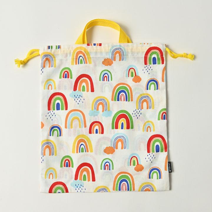 巾着袋 きんちゃく 大 Mサイズ 30×34 小学校 小学生 保育園 幼稚園 入園 入学 レインボー 日本製 fabrizm 手さげかばん 体操着入れ 男の子 女の子 キッズ 子供 |  | 07
