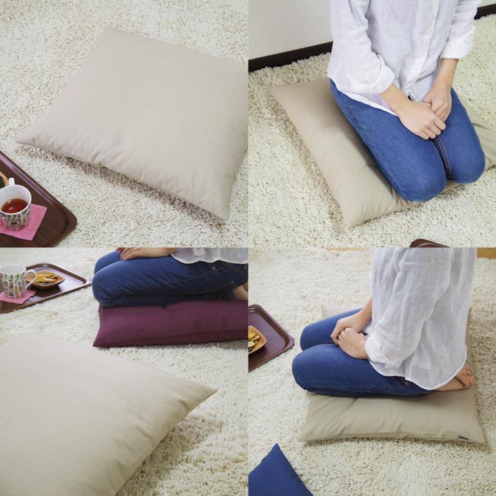 座布団カバー 55×59 銘仙判 おしゃれ 無地 つむぎ 12色展開 日本製 fabrizm クッションカバー 背当てカバー かわいい 和風 敬老の日 爆買 | fabrizm | 10