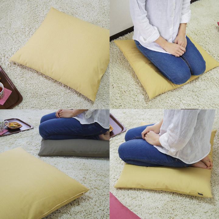 座布団カバー 55×59 銘仙判 おしゃれ 無地 つむぎ 12色展開 日本製 fabrizm クッションカバー 背当てカバー かわいい 和風 敬老の日 爆買 | fabrizm | 12