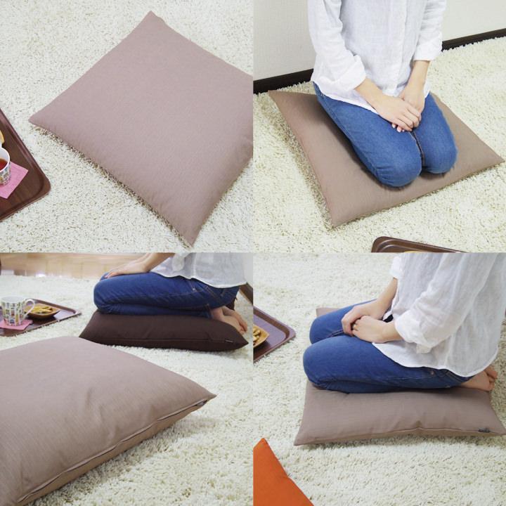 座布団カバー 55×59 銘仙判 おしゃれ 無地 つむぎ 12色展開 日本製 fabrizm クッションカバー 背当てカバー かわいい 和風 敬老の日 爆買 | fabrizm | 14