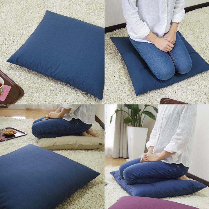 座布団カバー 中身付き 55×59 銘仙判 おしゃれ 無地 つむぎ 12色展開＆綿わた100％座布団ヌード 日本製 fabrizm 背当てカバー 中綿 敬老の日 爆買 | fabrizm | 11