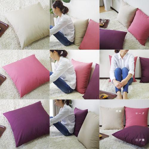 クッションカバー 中身付き 60×60 無地 60角 つむぎ＆アップサイクルフェザーヌードクッション 日本製 fabrizm 背当てカバー 敬老の日 爆買 | fabrizm | 04