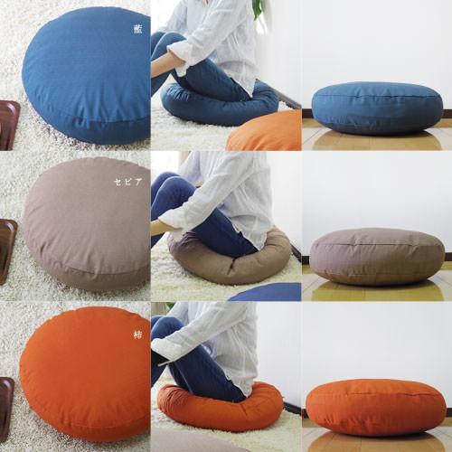 クッションカバー 中身付き 丸型 65 無地 直径65cm用 つむぎ＆ポリエステルわたヌードクッション 12色展開 日本製 fabrizm 背当てカバー 座布団カバー 爆買 | fabrizm | 08