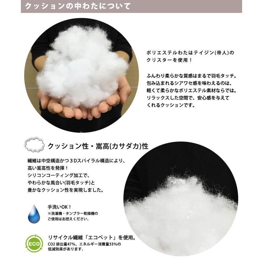 ヌードクッション シートクッション中身 椅子用 いす用 クッションカバー45×45用 ポリエステルわた 帝人クリスター 270g入 日本製 fabrizm 中材 中芯 爆買 | fabrizm | 04