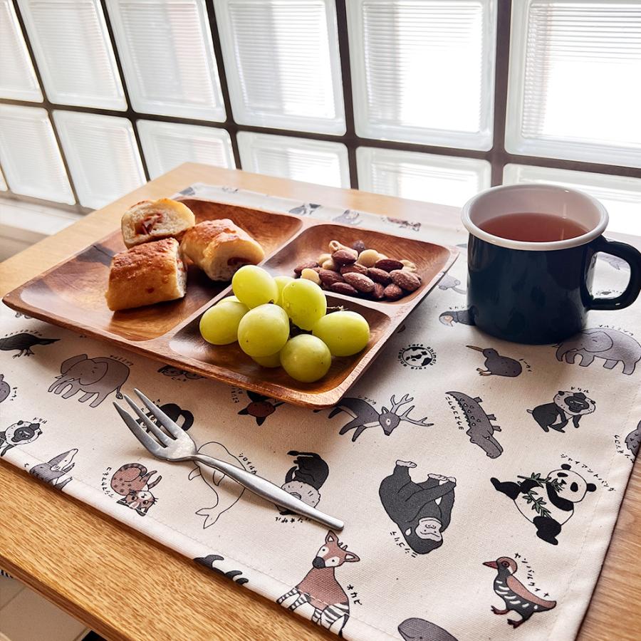 ランチョンマット おしゃれ 北欧 布 42×32cm どうぶつ 日本製 fabrizm ティーマット 子供用  吸水 かわいい | fabrizm | 06