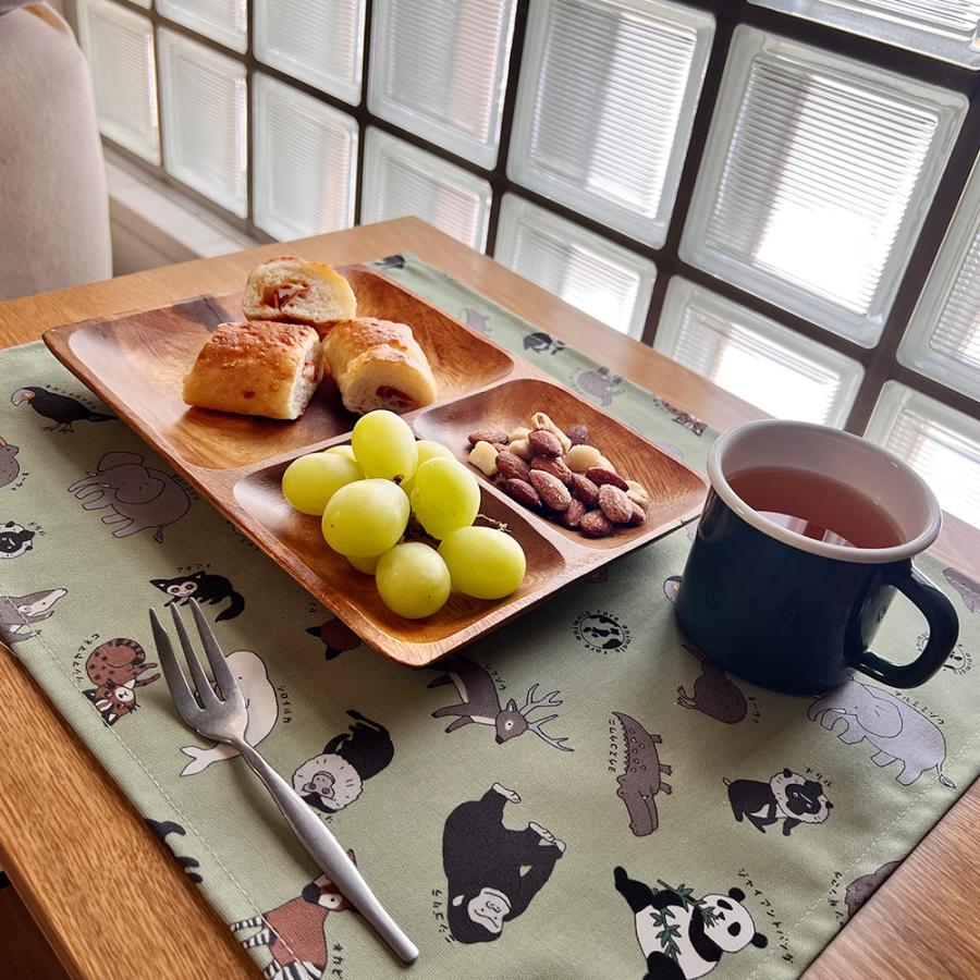 ランチョンマット おしゃれ 北欧 布 42×32cm どうぶつ 日本製 fabrizm ティーマット 子供用  吸水 かわいい | fabrizm | 08