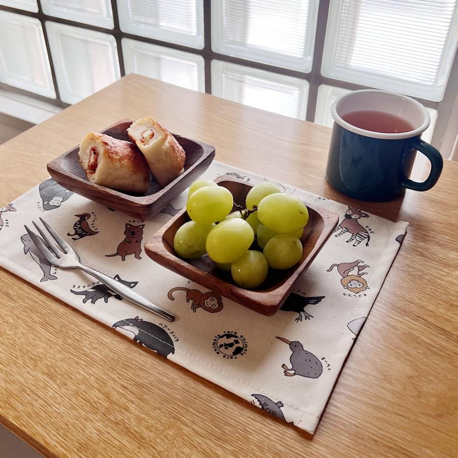 ランチョンマット 子供 小学校 おしゃれ 北欧 布 キッズランチョンマット 30×20cm どうぶつ 日本製 fabrizm 幼稚園 保育園 ティーマット 吸水 | fabrizm | 06