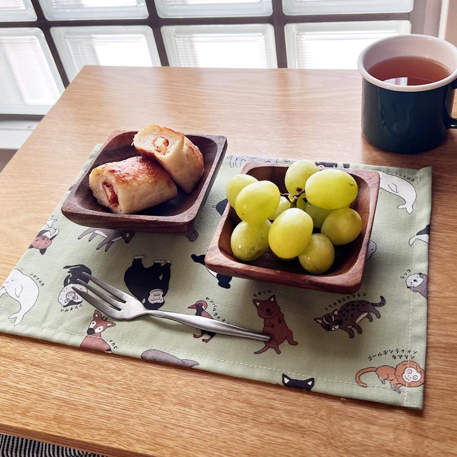 ランチョンマット 子供 小学校 おしゃれ 北欧 布 キッズランチョンマット 30×20cm どうぶつ 日本製 fabrizm 幼稚園 保育園 ティーマット 吸水 | fabrizm | 08