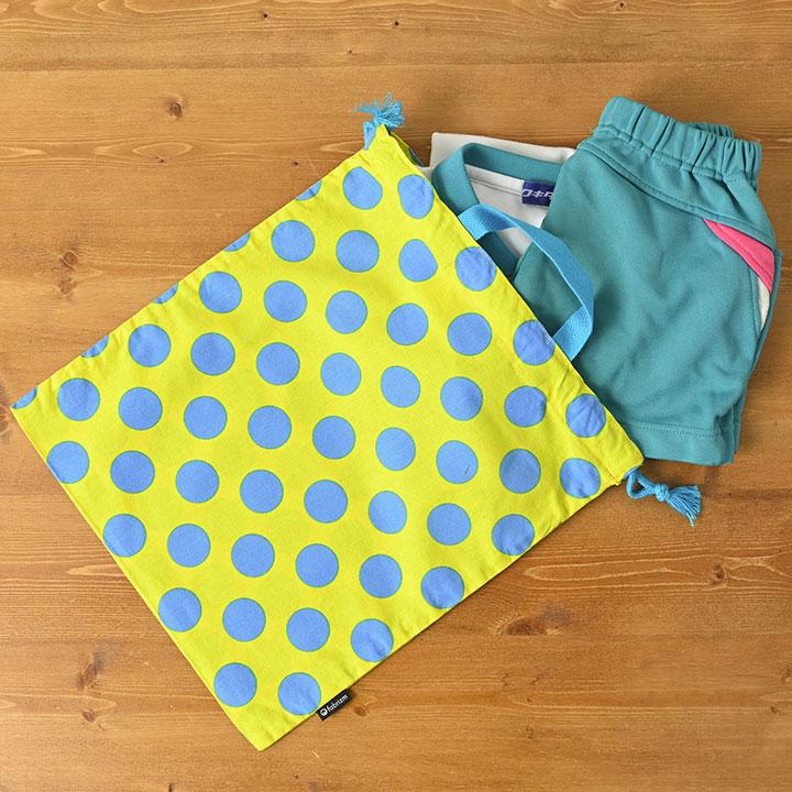 巾着袋 きんちゃく 大 Mサイズ 30×34 小学校 小学生 保育園 幼稚園 入園 入学 マーブルドット 日本製 fabrizm 手さげかばん 体操着入れ 男の子 女の子 キッズ |  | 05