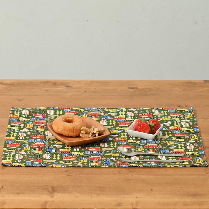 ランチョンマット おしゃれ 北欧 布 42×32cm はたらくくるま 日本製 fabrizm ティーマット 子供用 吸水 かわいい 車 爆買 | fabrizm | 09