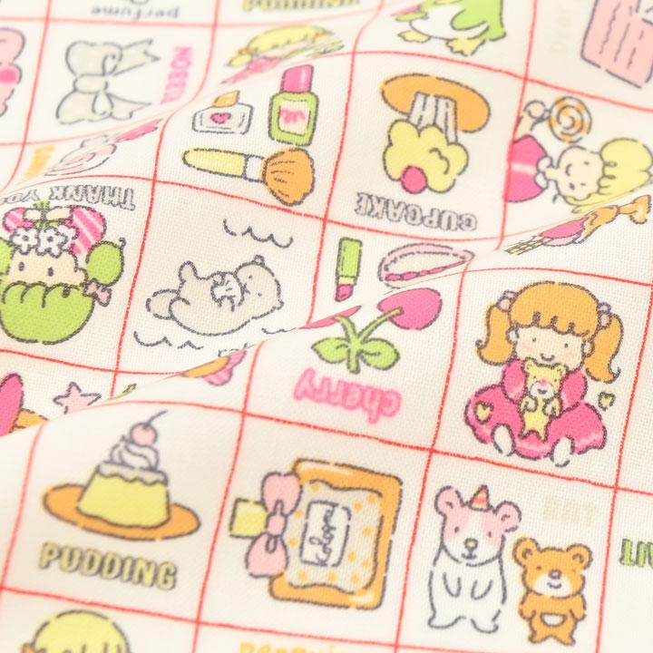 ランチョンマット 子供 小学校 おしゃれ 北欧 布 キッズランチョンマット 30×20cm レトロももちゃん 日本製 fabrizm 幼稚園 保育園 撥水 | fabrizm | 10