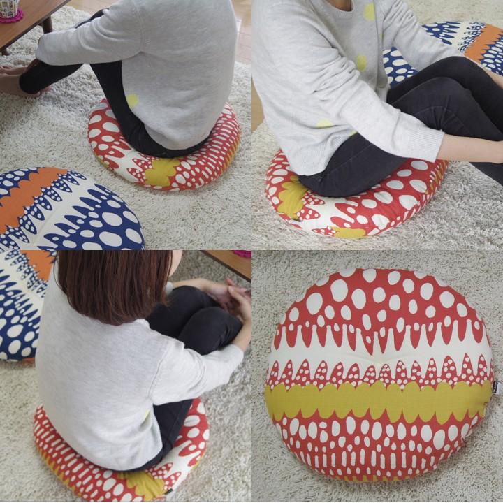 クッション 丸型 フロアクッション ラウンドクッション M バニラン 日本製 fabrizm 帝人クリスター 座布団 丸座布団 おしゃれ 北欧 | fabrizm | 01