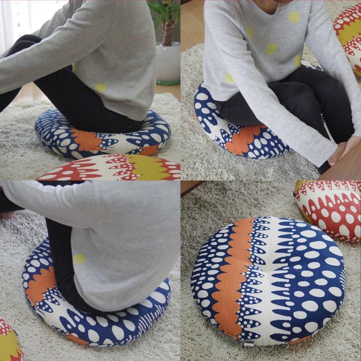 クッション 丸型 フロアクッション ラウンドクッション M バニラン 日本製 fabrizm 帝人クリスター 座布団 丸座布団 おしゃれ 北欧 | fabrizm | 02