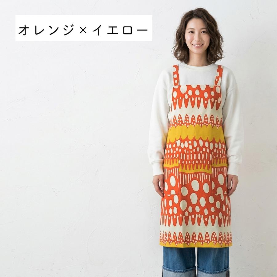 エプロン おしゃれ かわいい 保育士 北欧 キッチンエプロン ひざ丈 バニラン 日本製 fabrizm 母の日 ワークエプロン 料理教室 バッククロス | fabrizm | 07