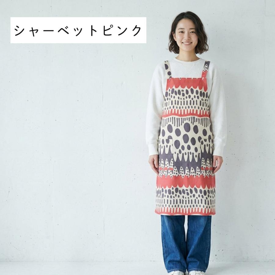 エプロン おしゃれ かわいい 保育士 北欧 キッチンエプロン ひざ丈 バニラン 日本製 fabrizm 母の日 ワークエプロン 料理教室 バッククロス | fabrizm | 09