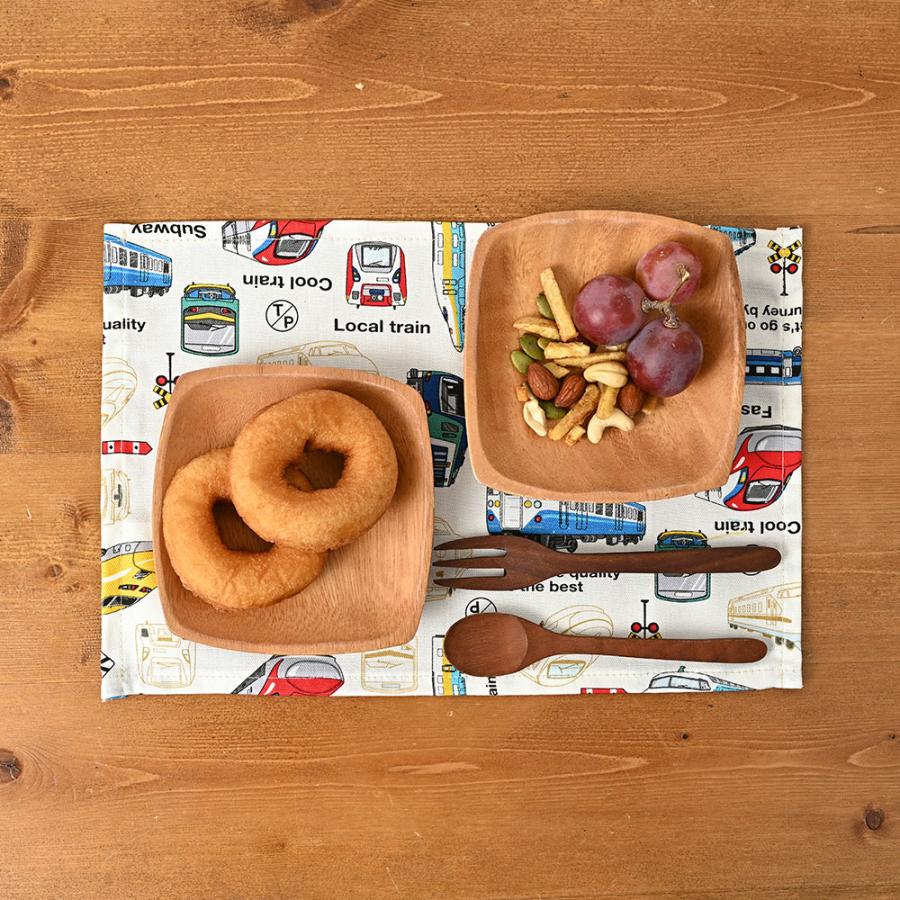 ランチョンマット 子供 小学校 おしゃれ 北欧 布 キッズランチョンマット 30×20cm でんしゃ 日本製 fabrizm 幼稚園 保育園 ティーマット 吸水 爆買 | fabrizm | 07